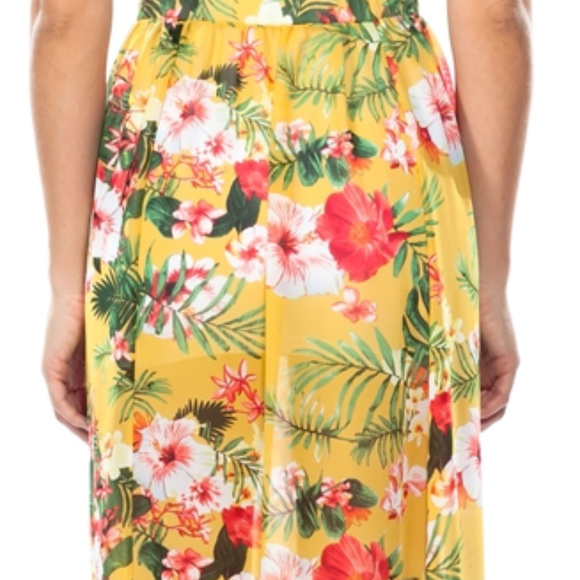 TROPICAL FLORAL SWIMSUIT COVER UP - SARONG - Picture 4 of 4